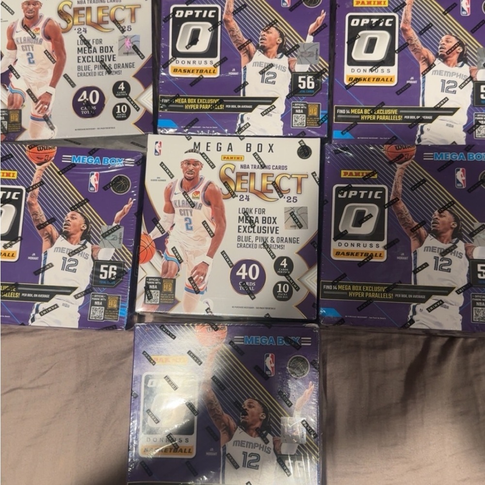 Panini Select Mega Box Basketball Cards - Purple and Gold